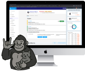 Screenshot van Koko in scherm mock-up