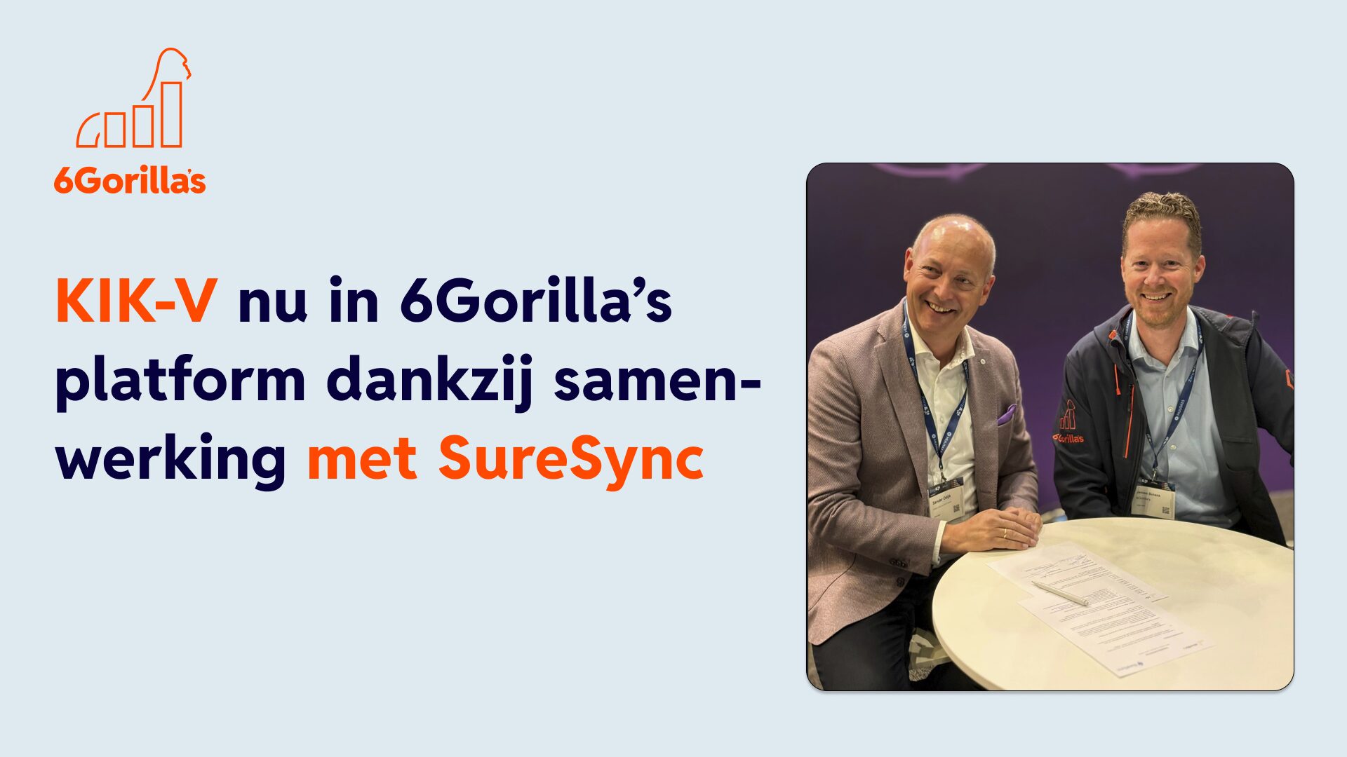 6Gorilla’s breidt platform uit met KIK-V datastation via samenwerking met SureSync
