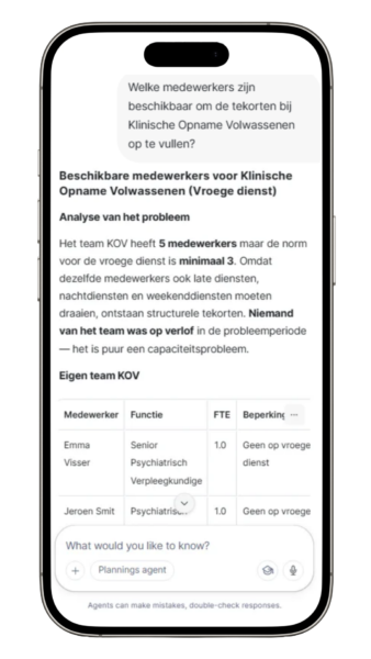 Planningsassistent mockup